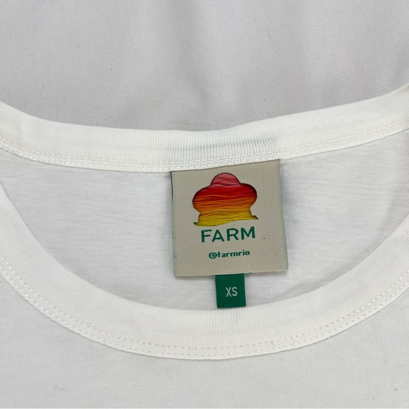 FARM Rio Anthropologie Follow The Sun White Graphic Tee - Picture 7 of 11